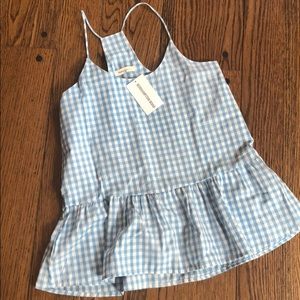 *Newbury Kustom* plaid shoulder-less top_SZ:M